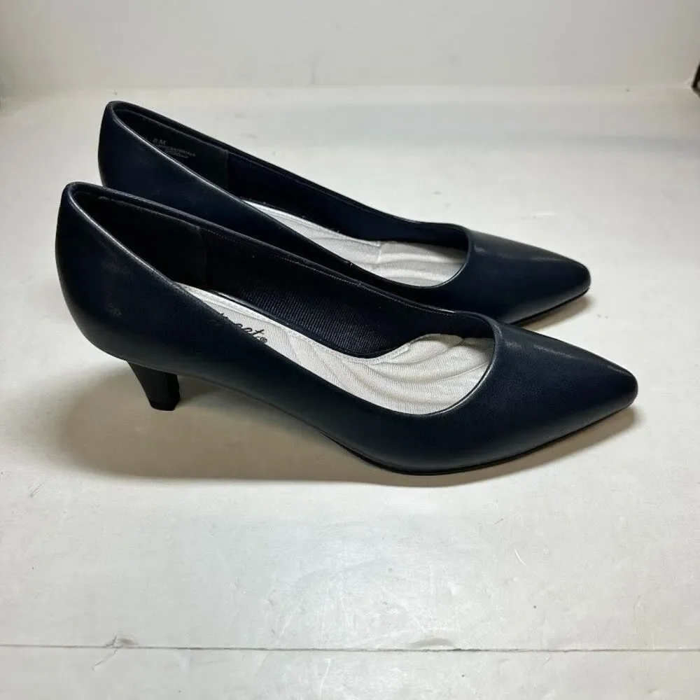 Easy Street Womens 8 M Navy Blue Patent Pointe Pump Heels Display No Box LT7
